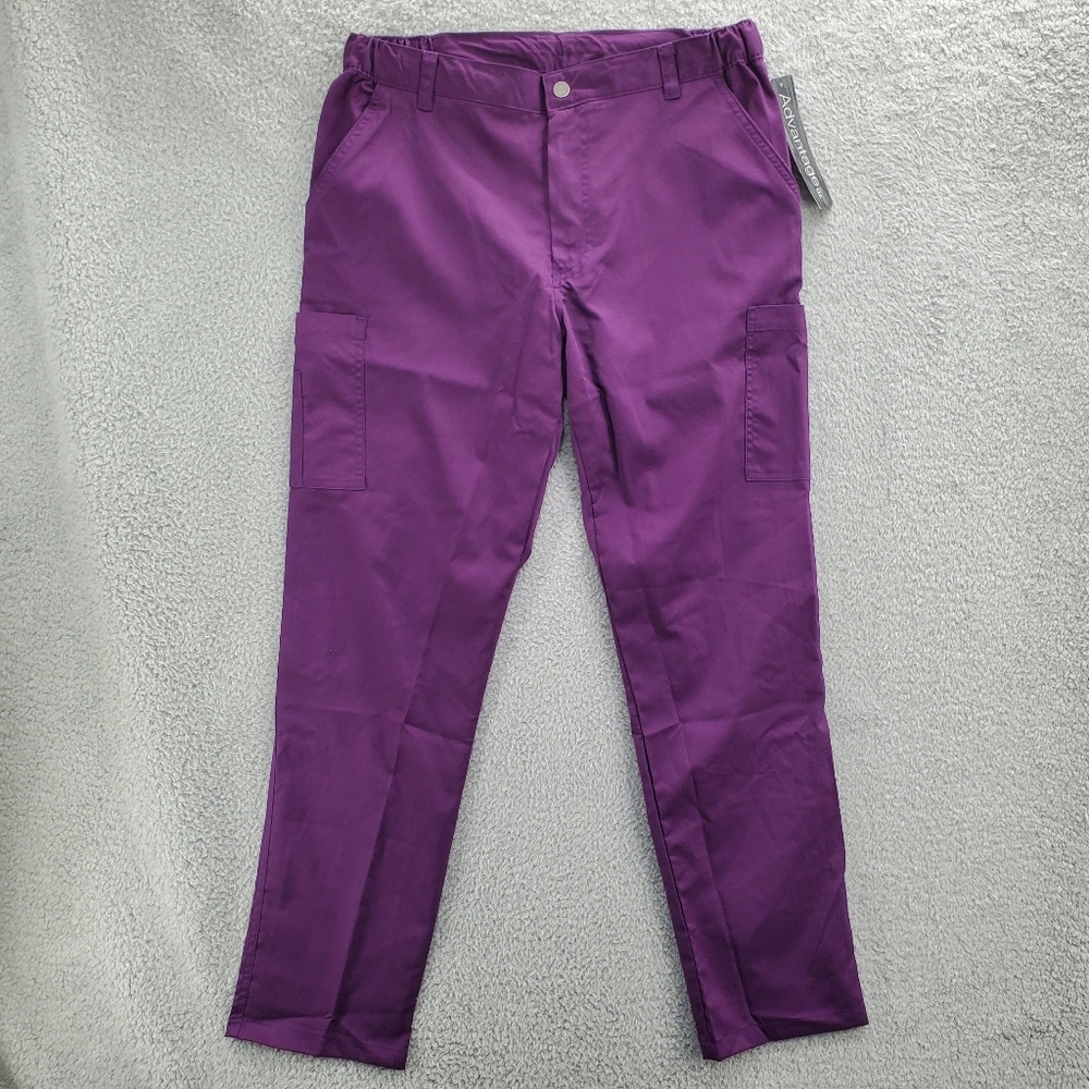 UA Advantage Scrub Pants Stretch Men's 8-Pocket Cargo Size Medium Purple NWT